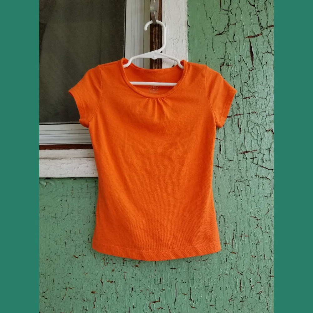 Children’s Place Girl’s Bright Orange T-shirt Top
